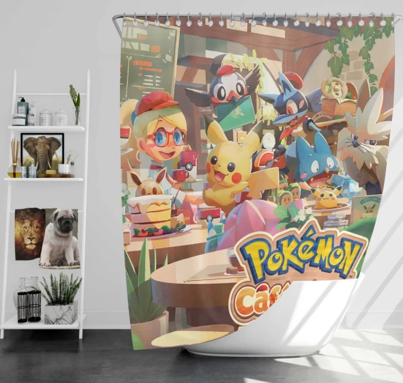 A Diverse Roster of Pokémon in Pokémon Go Bath Shower Curtain