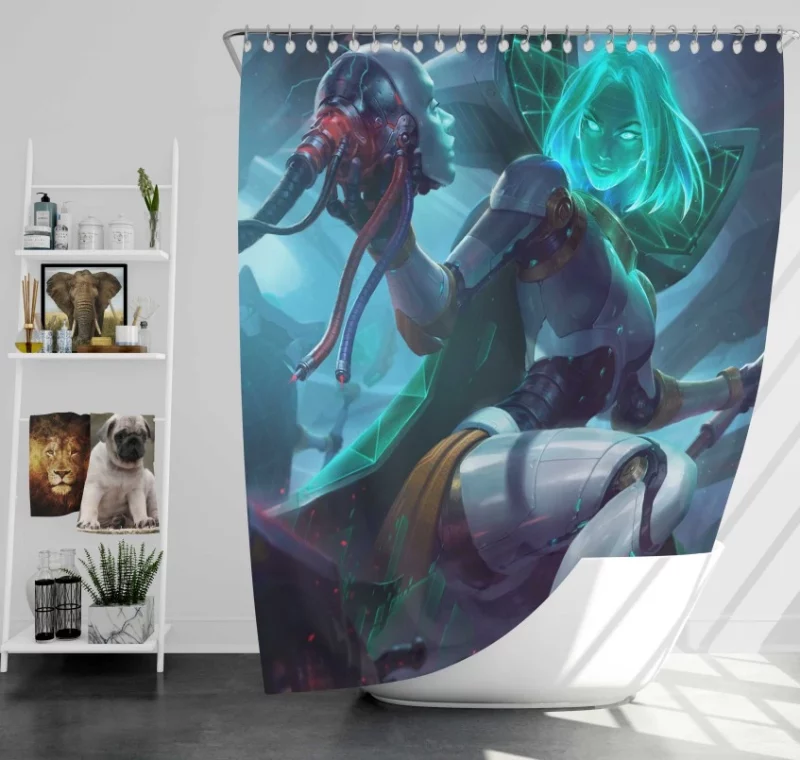 Akali League Of Legends Dragon Bath Shower Curtain