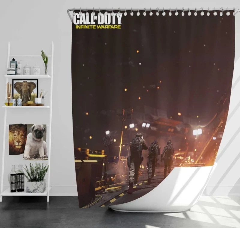 Amazing Call Of Duty Infinite Warfare Themed Bath Shower Curtain