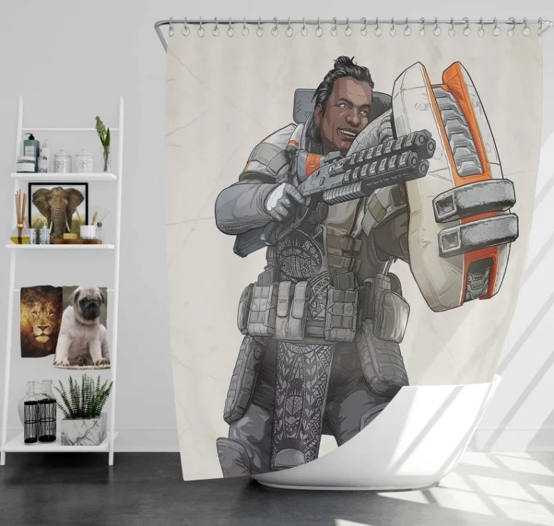 Apex Legends Wraith Bath Shower Curtain