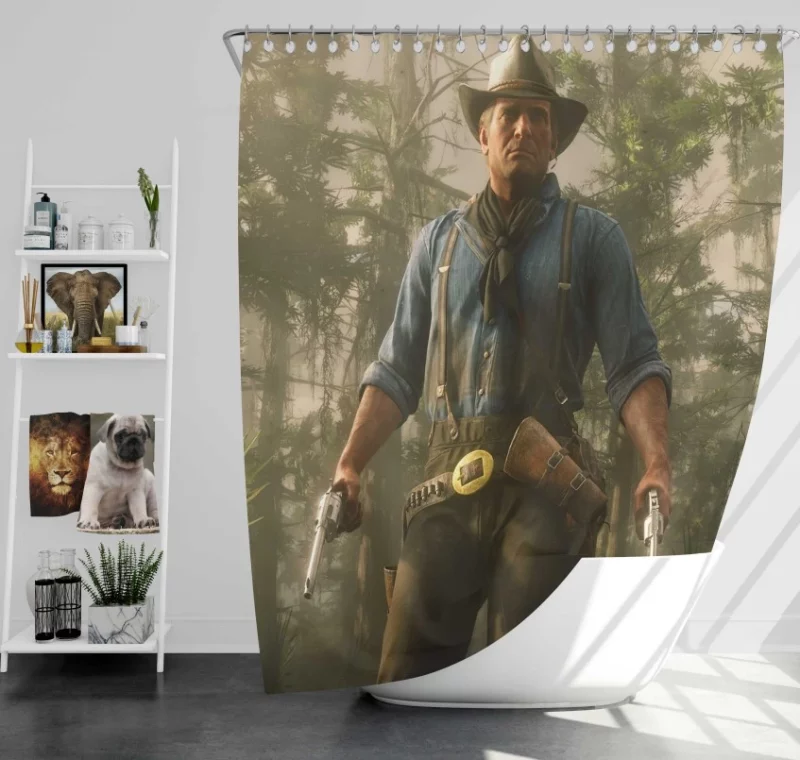 Arthur Morgan Red Dead Redemption 2 Awesome Bath Shower Curtain