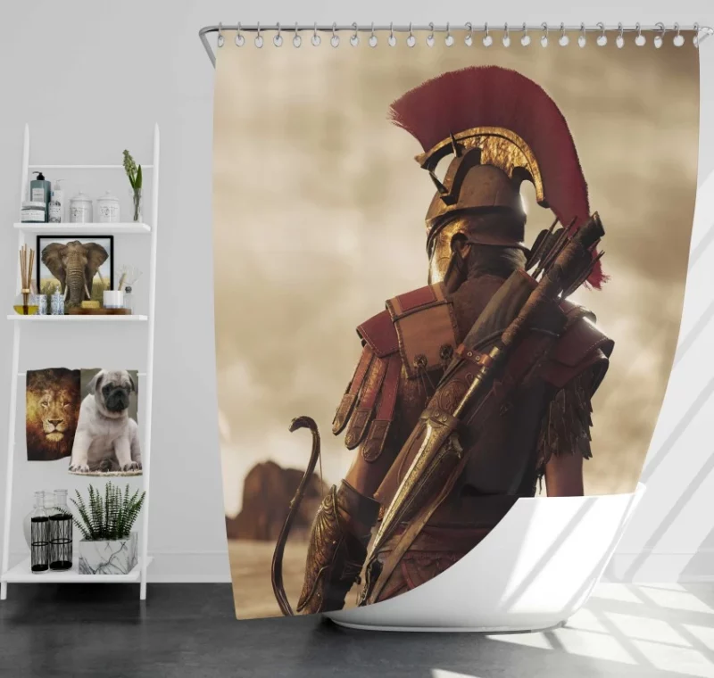 Assassins Creed Odyssey Bear Hunt Bath Shower Curtain