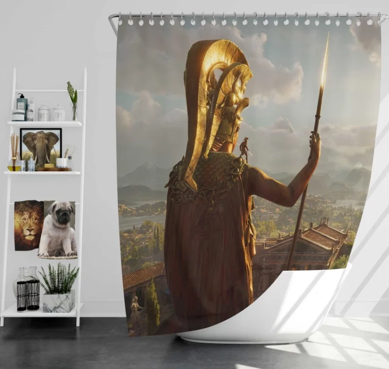 Assassins Creed Odyssey Steam Bath Shower Curtain