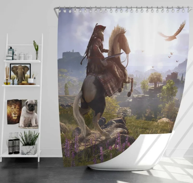 Assassins Creed Origins Bayek Of Siwa Modern Bath Shower Curtain