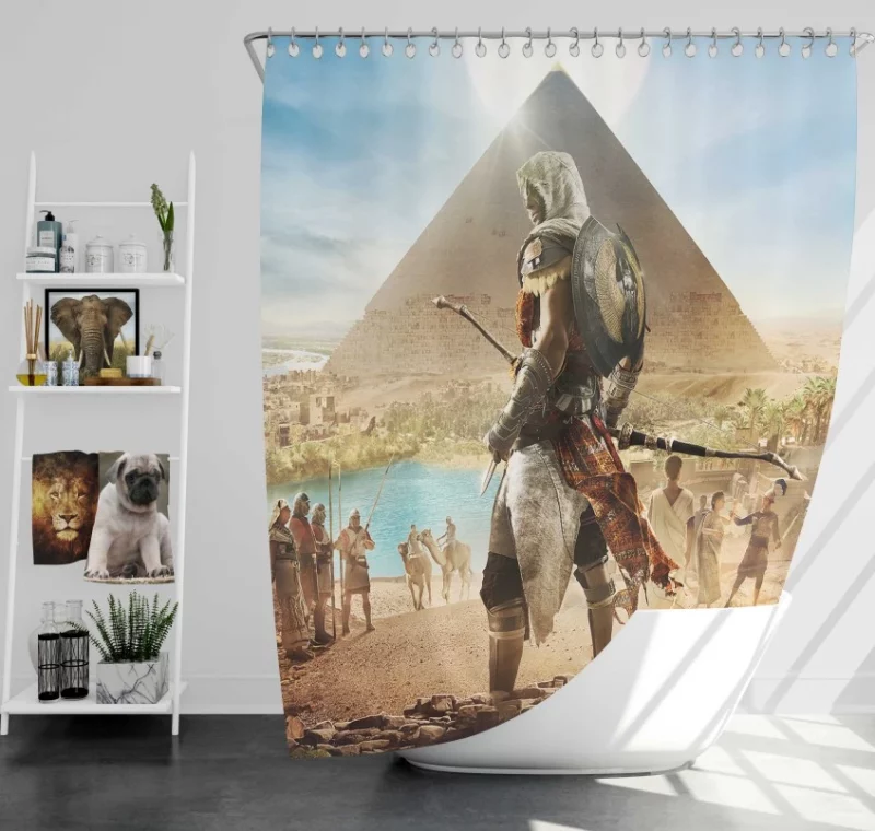 Assassins Creed Origins Game Bath Shower Curtain