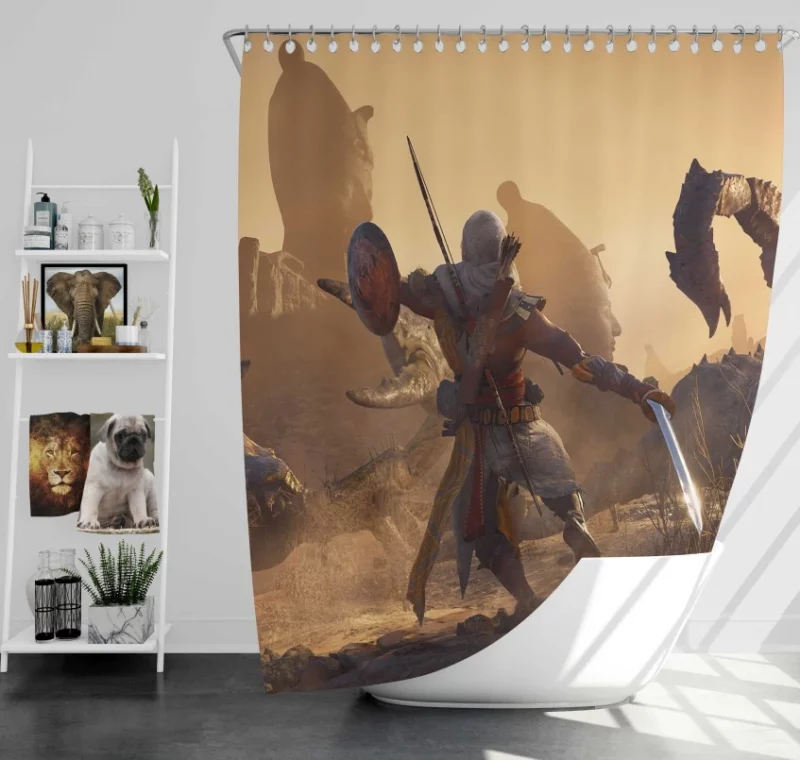 Assassins Creed Origins Order Bath Shower Curtain