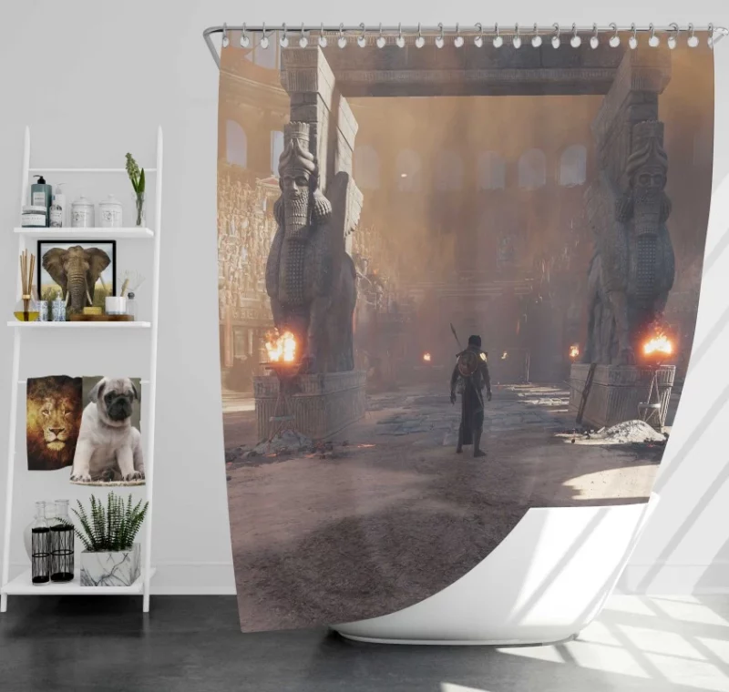 Assassins Creed Origins Ramses Bath Shower Curtain