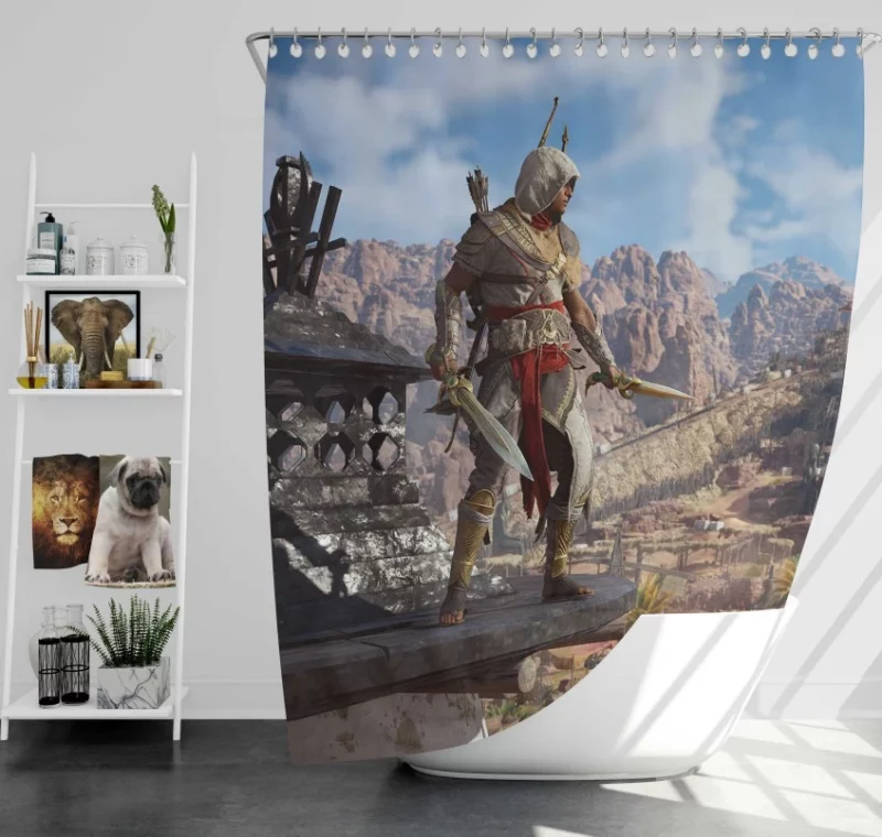 Assassins Creed Origins Sinai Bath Shower Curtain
