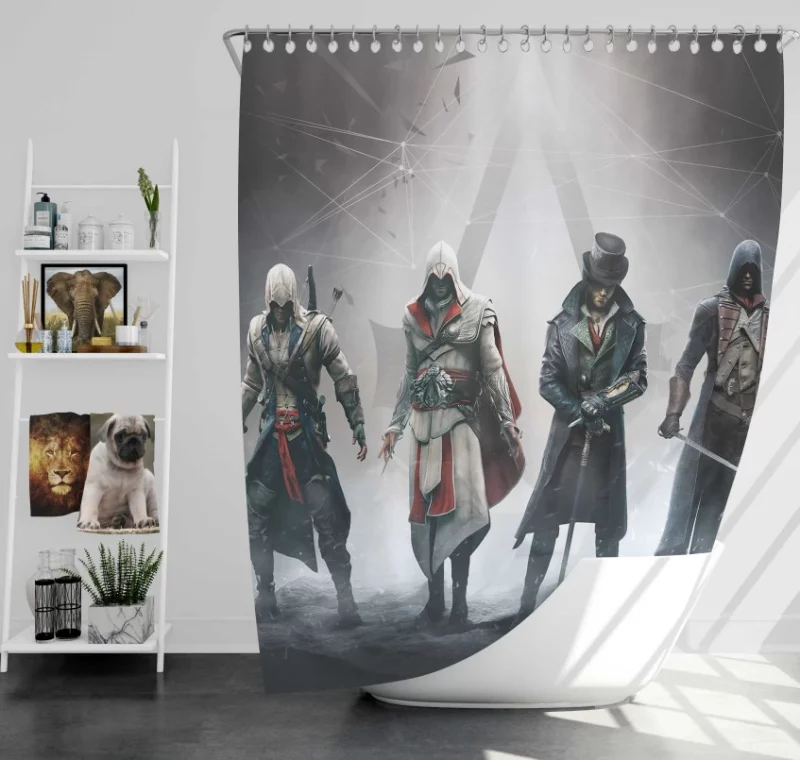 Assassins Creed Syndicate Jacob Frye Evie Bath Shower Curtain