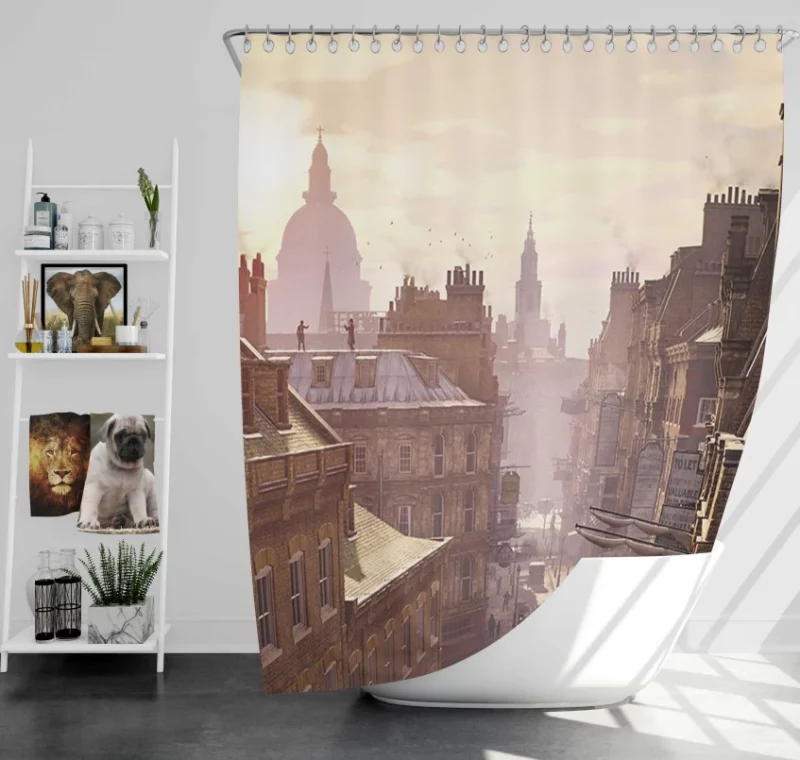 Assassins Creed Syndicate Jacob Frye Evie Frye Bath Shower Curtain