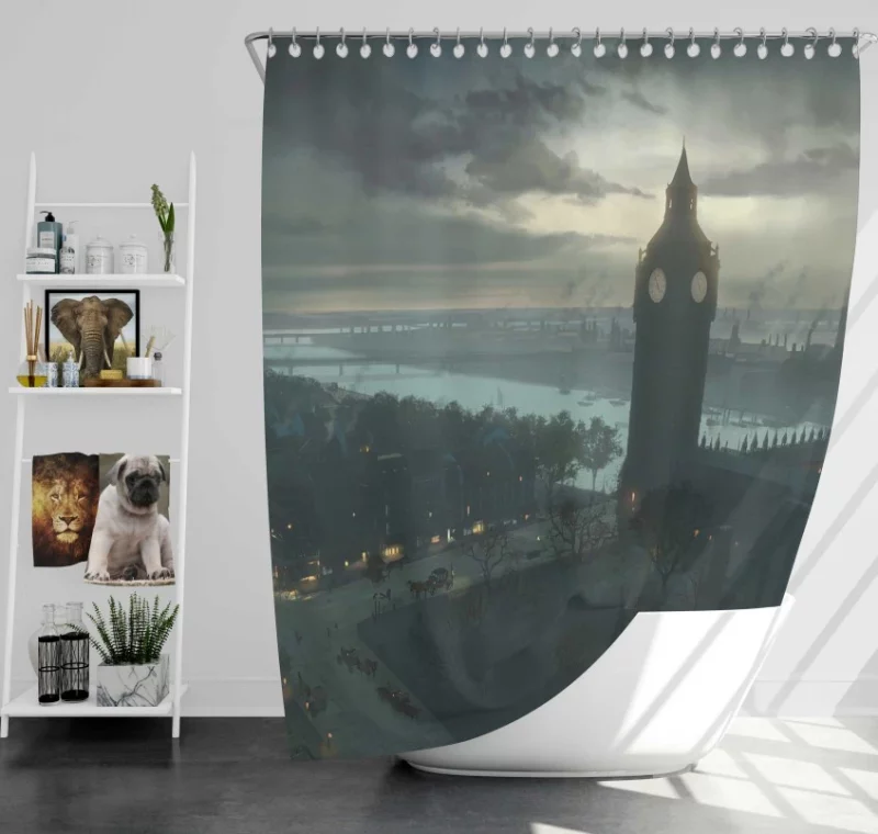 Assassins Creed Syndicate Logo Bath Shower Curtain