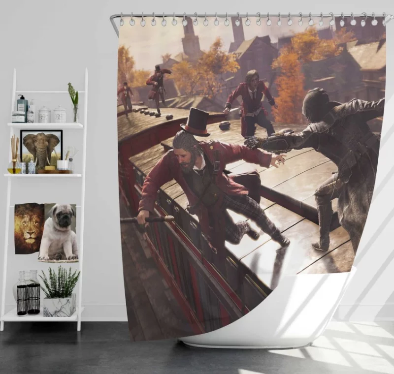 Assassins Creed Syndicate Train Bath Shower Curtain