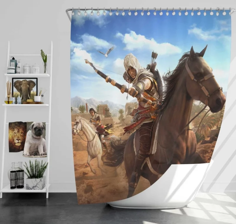 Assassins Creed The Hidden Ones Bath Shower Curtain