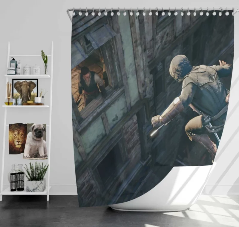 Assassins Creed Unity Awesome Bath Shower Curtain