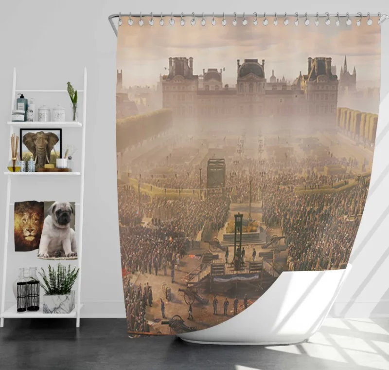 Assassins Creed Unity Guillotine Bath Shower Curtain