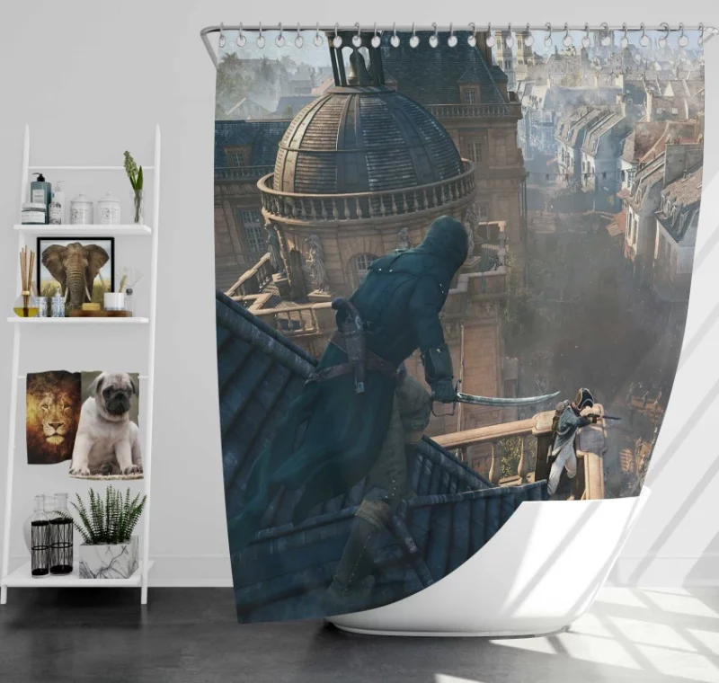 Assassins Creed Unity Stealth Bath Shower Curtain