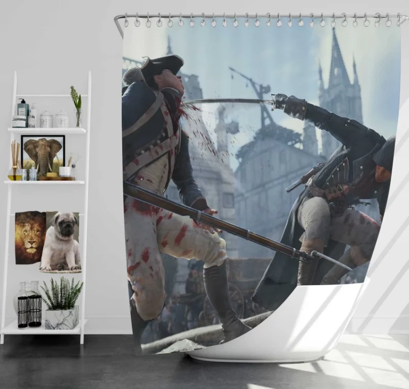 Assassins Creed Unity Super Bath Shower Curtain