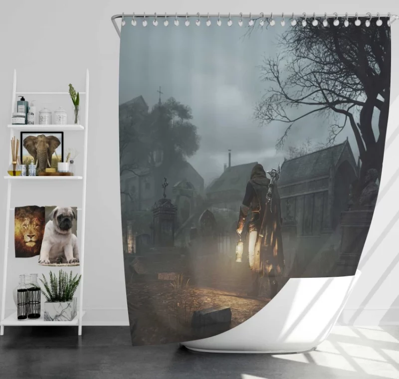 Assassins Creed Unity Video Game Bath Shower Curtain