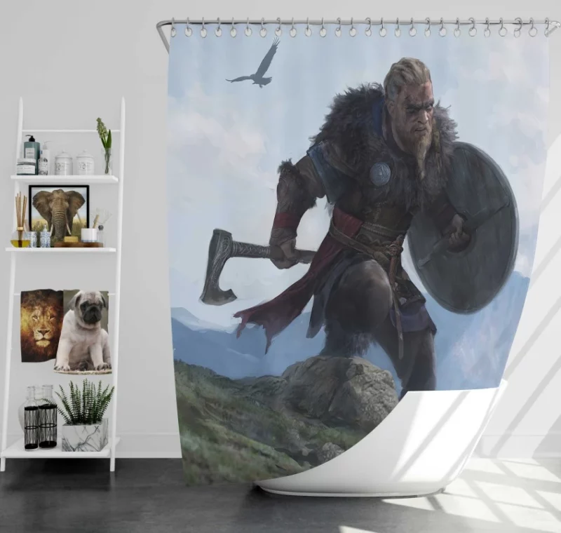 Assassins Creed Valhalla Bath Shower Curtain