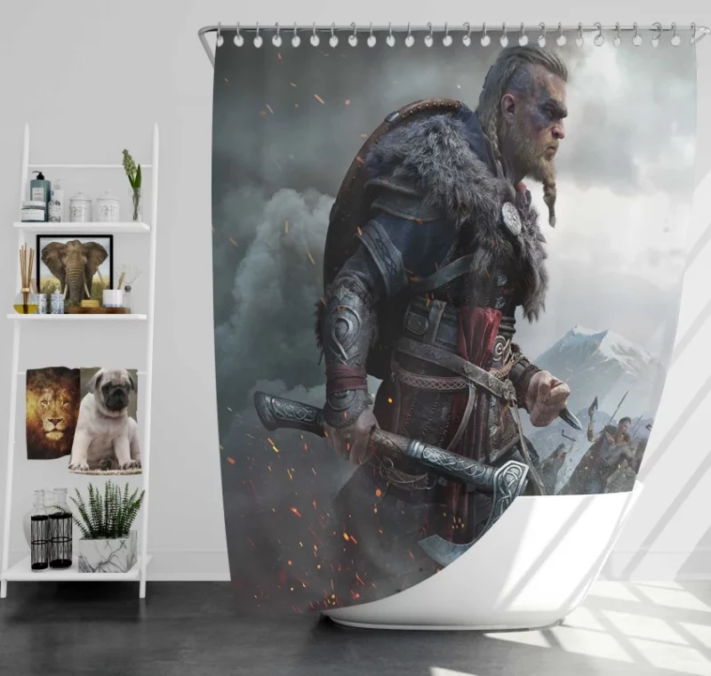 Assassins Creed Valhalla High Quality Bath Shower Curtain