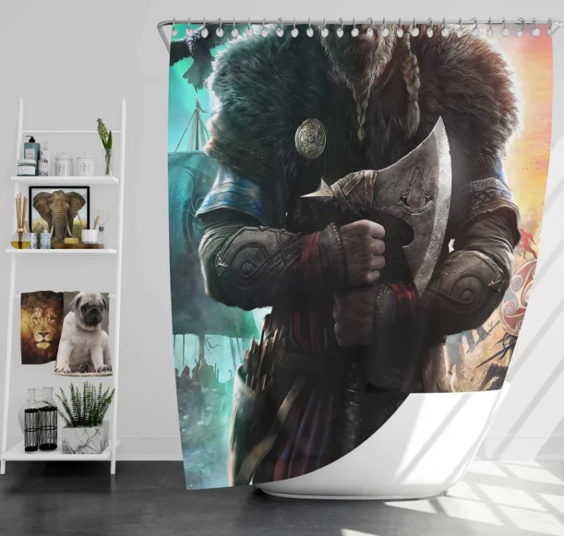 Assassins Creed Valhalla Quality Bath Shower Curtain