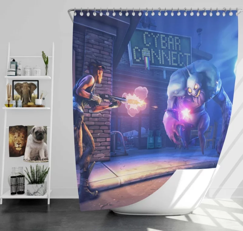 Awesome Fortnite Background Bath Shower Curtain