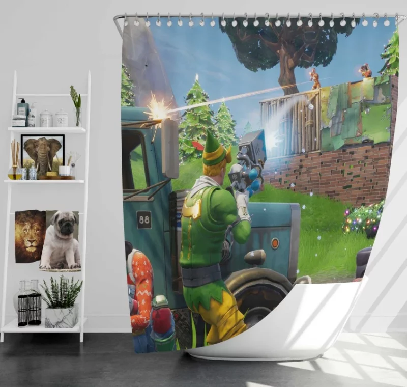 Battle Royale Fortnite Quality Bath Shower Curtain