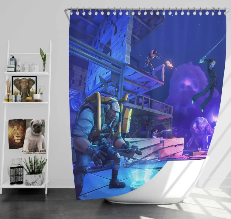 Battle Royale Save The World Fortnite Bath Shower Curtain