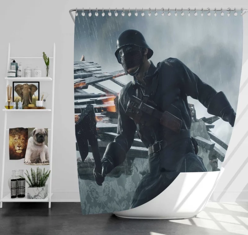 Battlefield 1 Printed Bath Shower Curtain