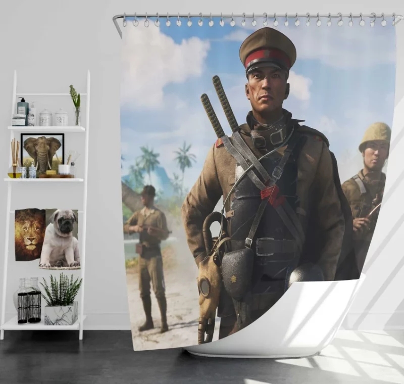 Battlefield 1 Soldier Super Bath Shower Curtain