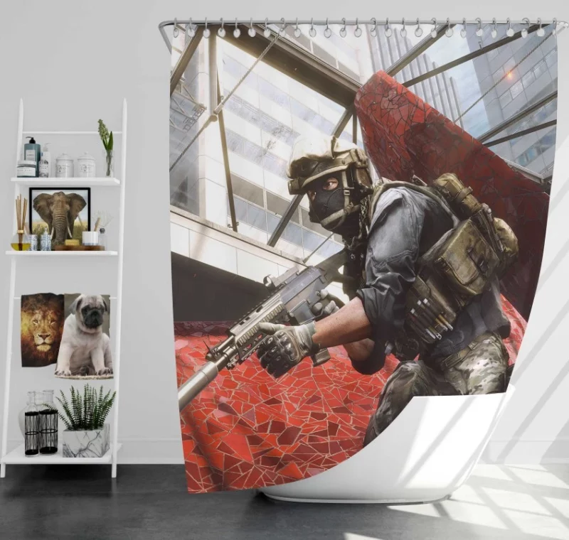 Battlefield 1 Themed Bath Shower Curtain