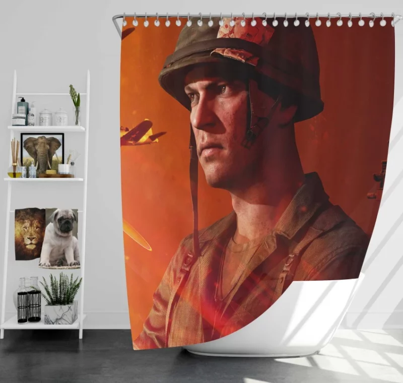 Battlefield 1 Turning Tides Soldier Bath Shower Curtain