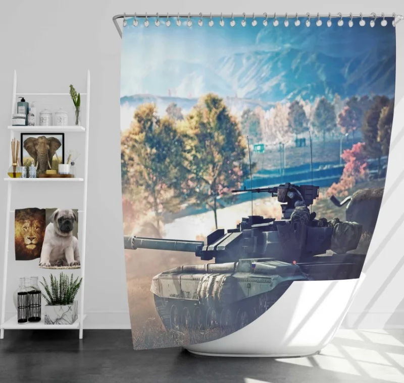 Battlefield 4 Building Bath Shower Curtain