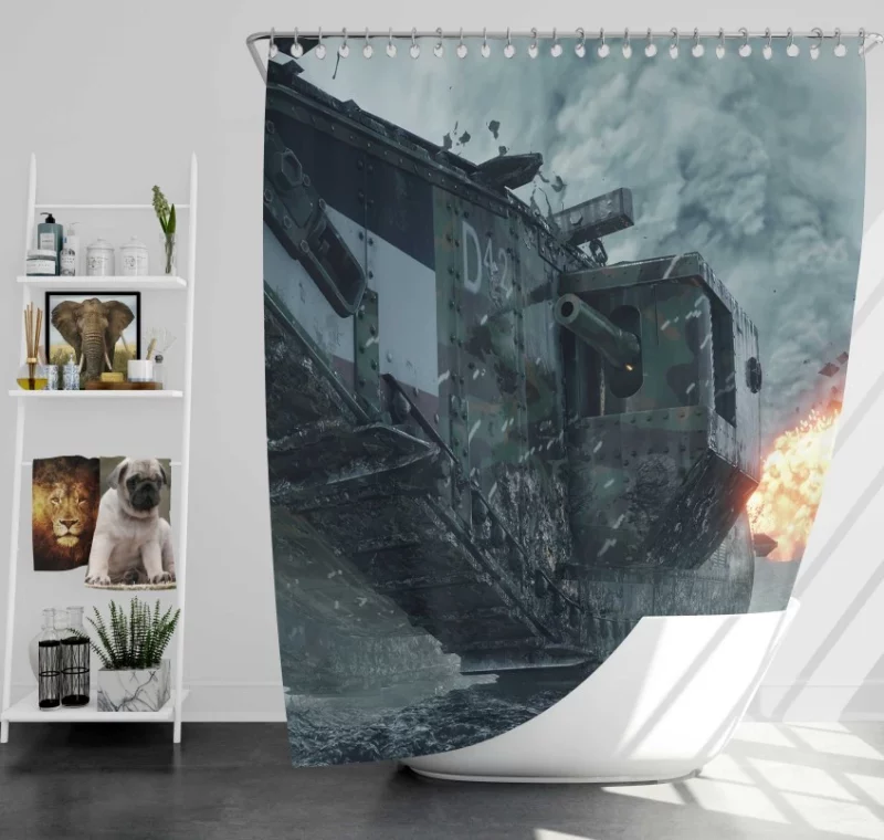 Battlefield 4 Soldier Amazing Bath Shower Curtain