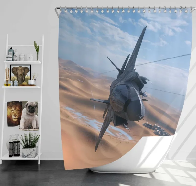 Battlefield 4 Tank Soldier Bath Shower Curtain