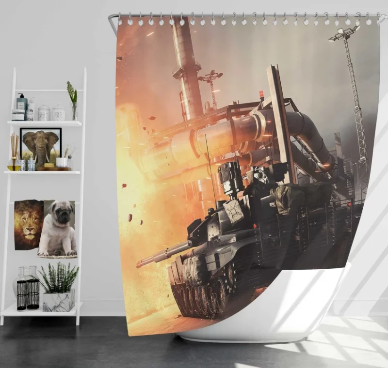 Battlefield 4 Video Game Bath Shower Curtain