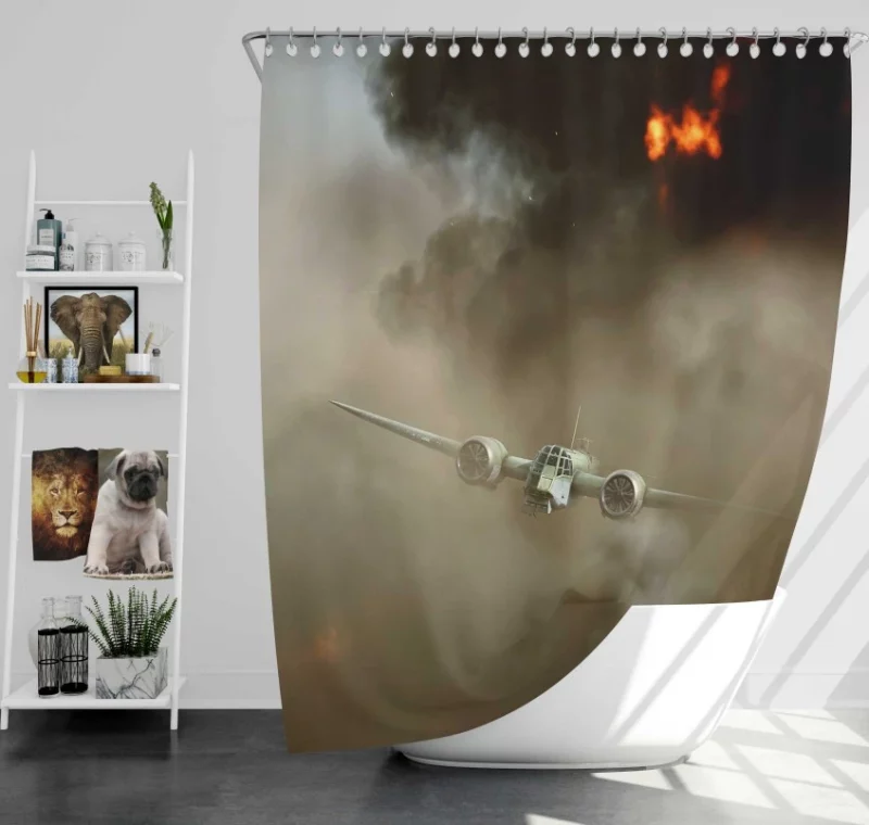 Battlefield V Bath Shower Curtain