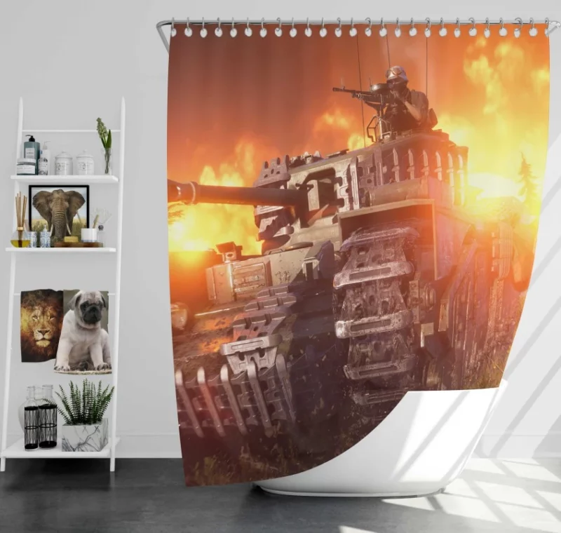 Battlefield V Firestorm Halvoy Bath Shower Curtain