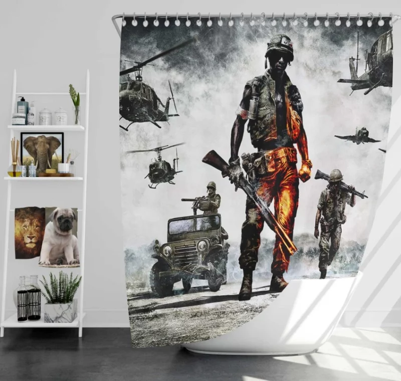 Battlefield V Game Bath Shower Curtain