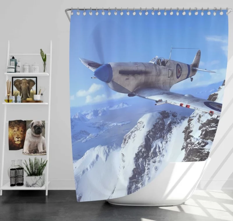 Battlefield V Game Printed Bath Shower Curtain