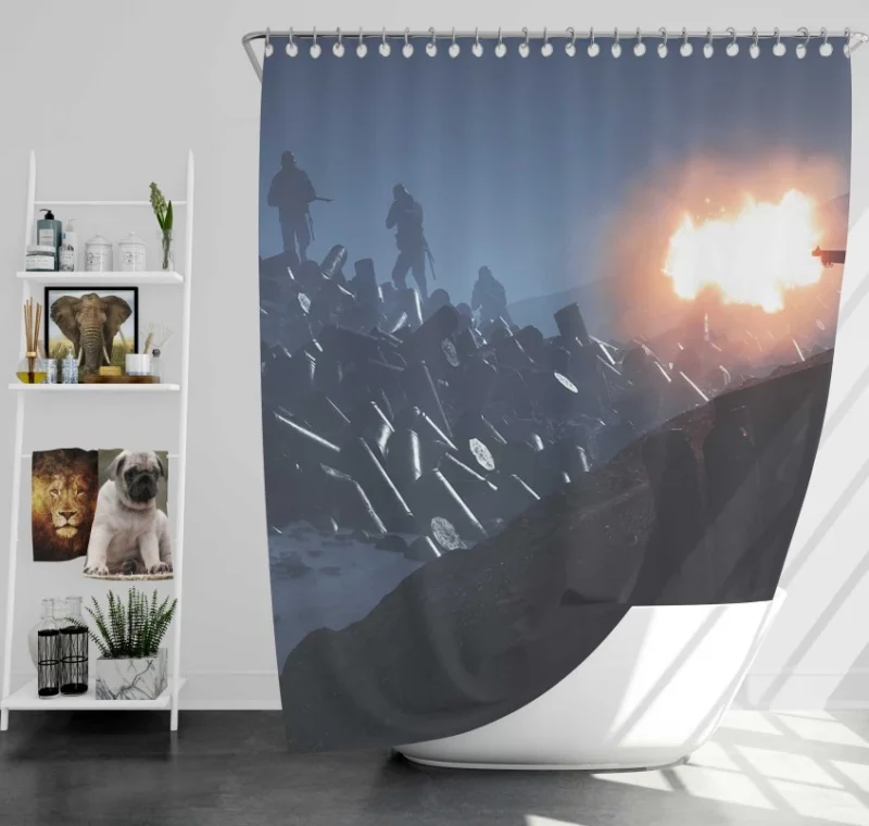 Battlefield V High Quality Bath Shower Curtain