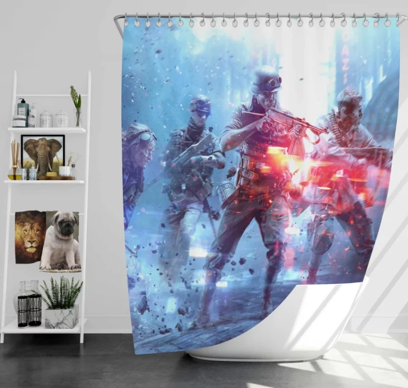 Battlefield V Mosquito Bath Shower Curtain