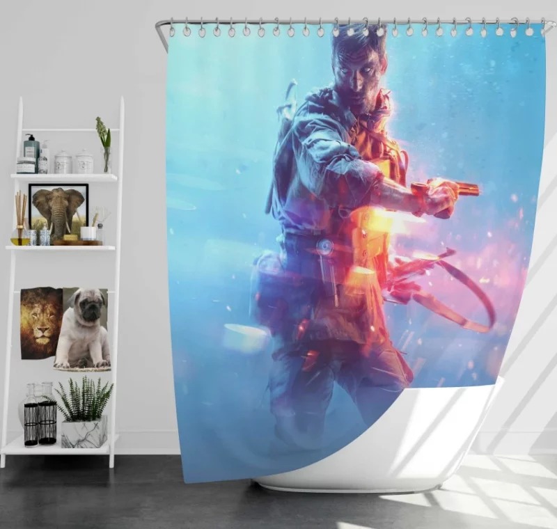 Battlefield V Open Beta Bath Shower Curtain