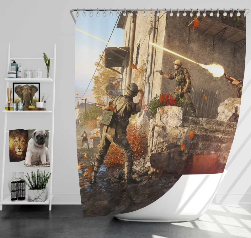 Battlefield V Super Bath Shower Curtain