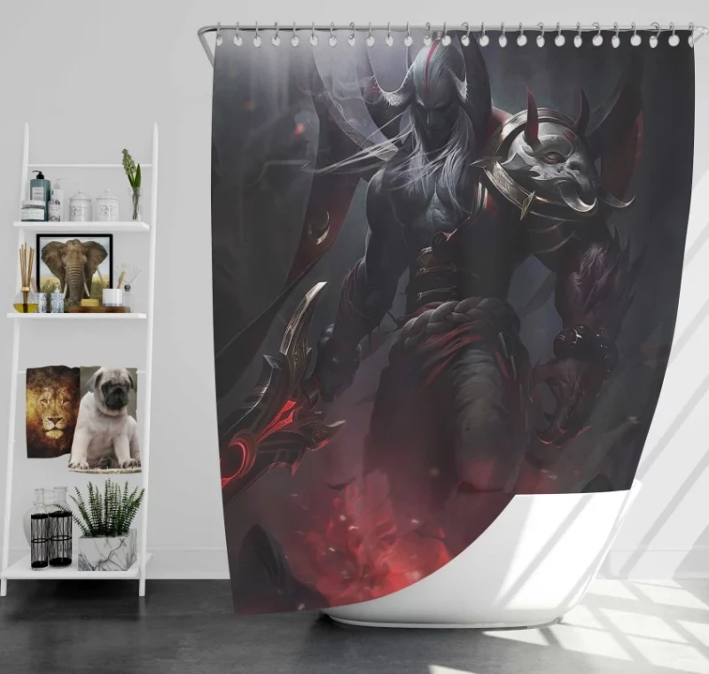 Blood Moon Aatrox Prestige Edition League Of Legends Bath Shower Curtain