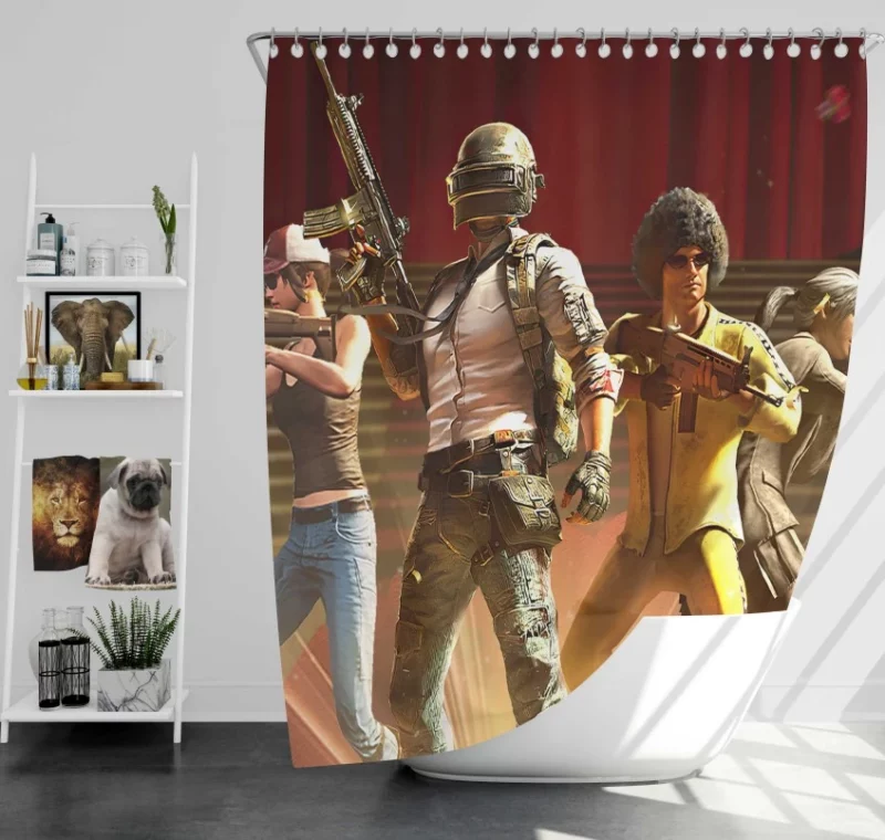 Bloodhawk Warrior Playerunknowns Battlegrounds Bath Shower Curtain