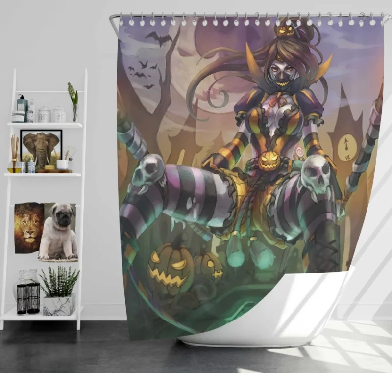 Bloodmoon Thresh League Of Legends Bath Shower Curtain