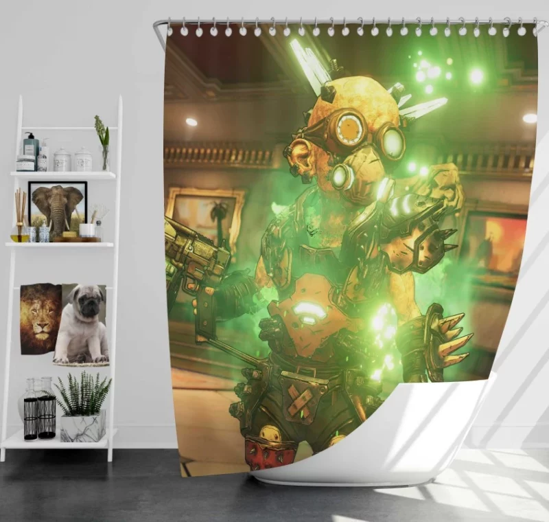 Borderlands 3 Bounty Of Blood Rose Bath Shower Curtain