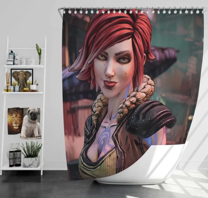 Borderlands 3 Gun Moze Bath Shower Curtain