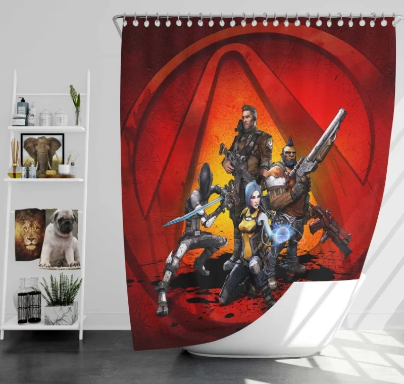 Borderlands 3 Loader Bot Bath Shower Curtain